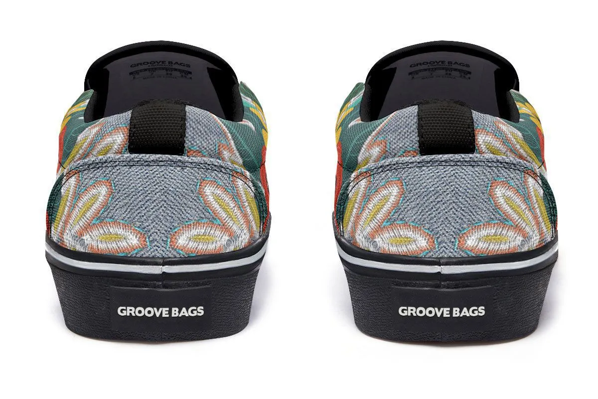 Denim Style Black Labrador Slip-On Shoes