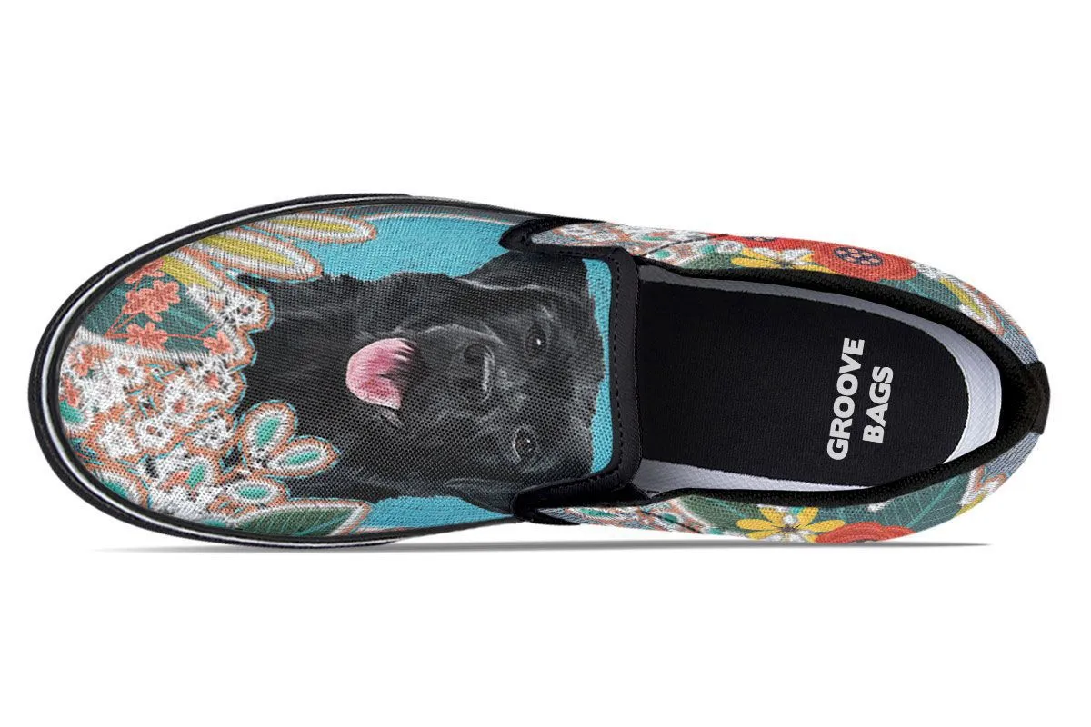 Denim Style Black Labrador Slip-On Shoes