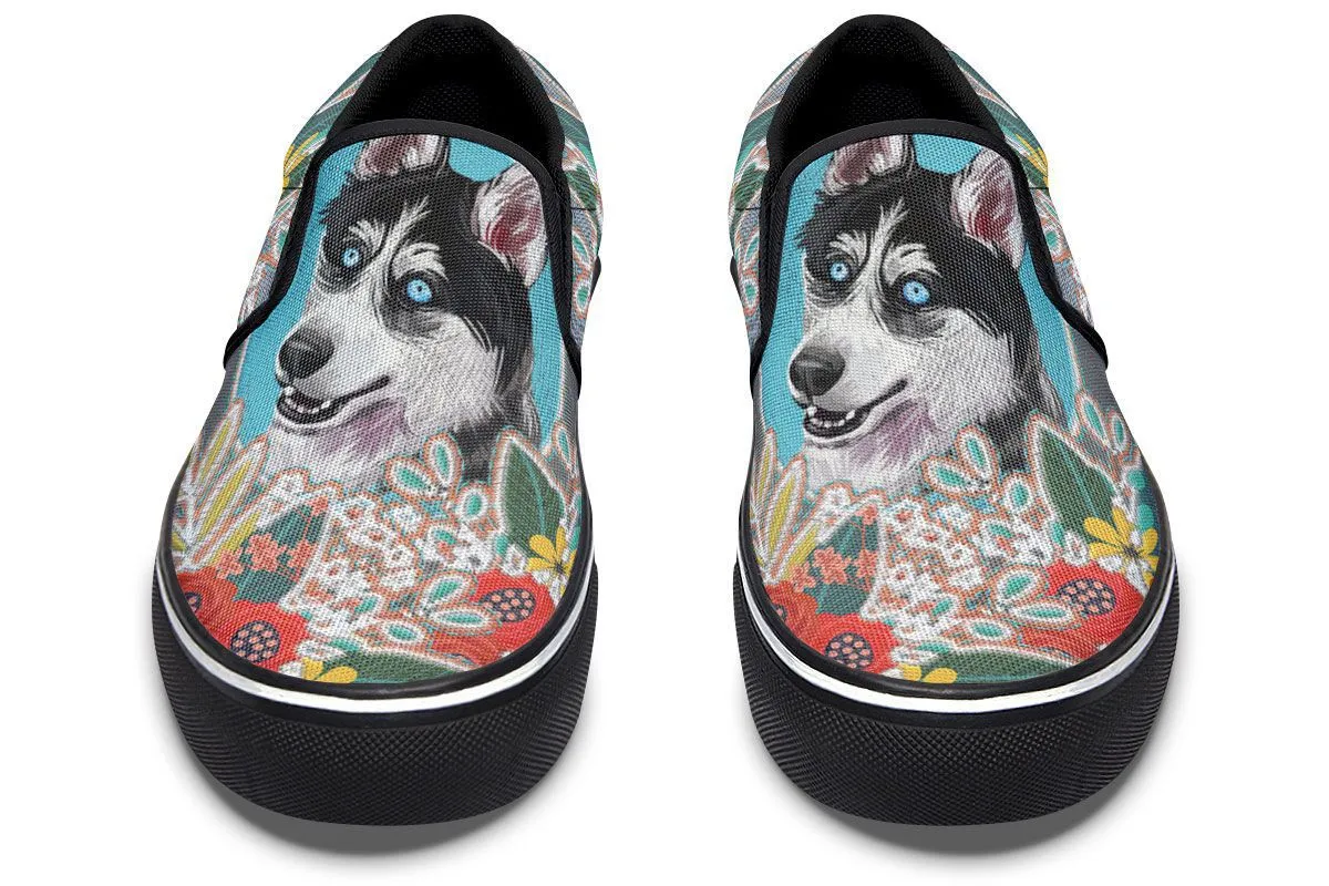 Denim Style Husky Slip-On Shoes
