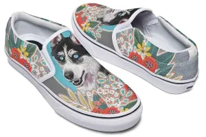 Denim Style Husky Slip-On Shoes