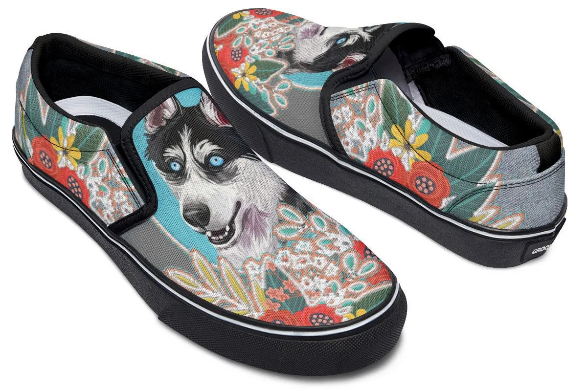 Denim Style Husky Slip-On Shoes