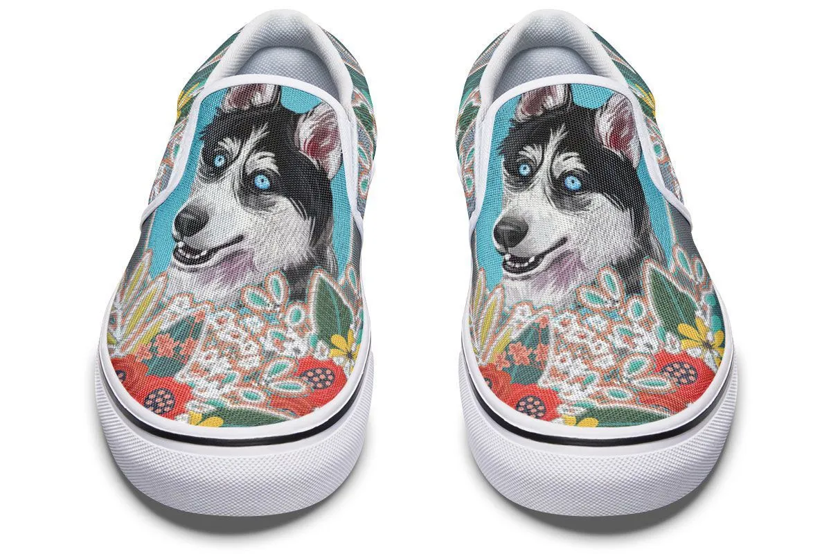 Denim Style Husky Slip-On Shoes