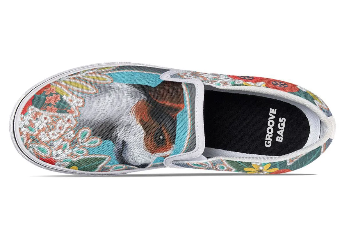 Denim Style Jack Russell Slip-On Shoes