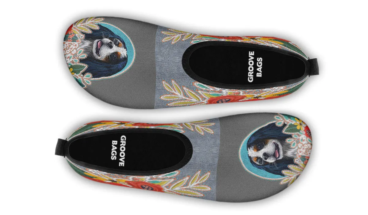 Denim Style King Charles Aqua Barefoot Shoes