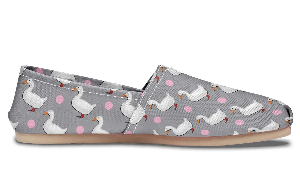Domestic White Duck Pattern Casual Shoes