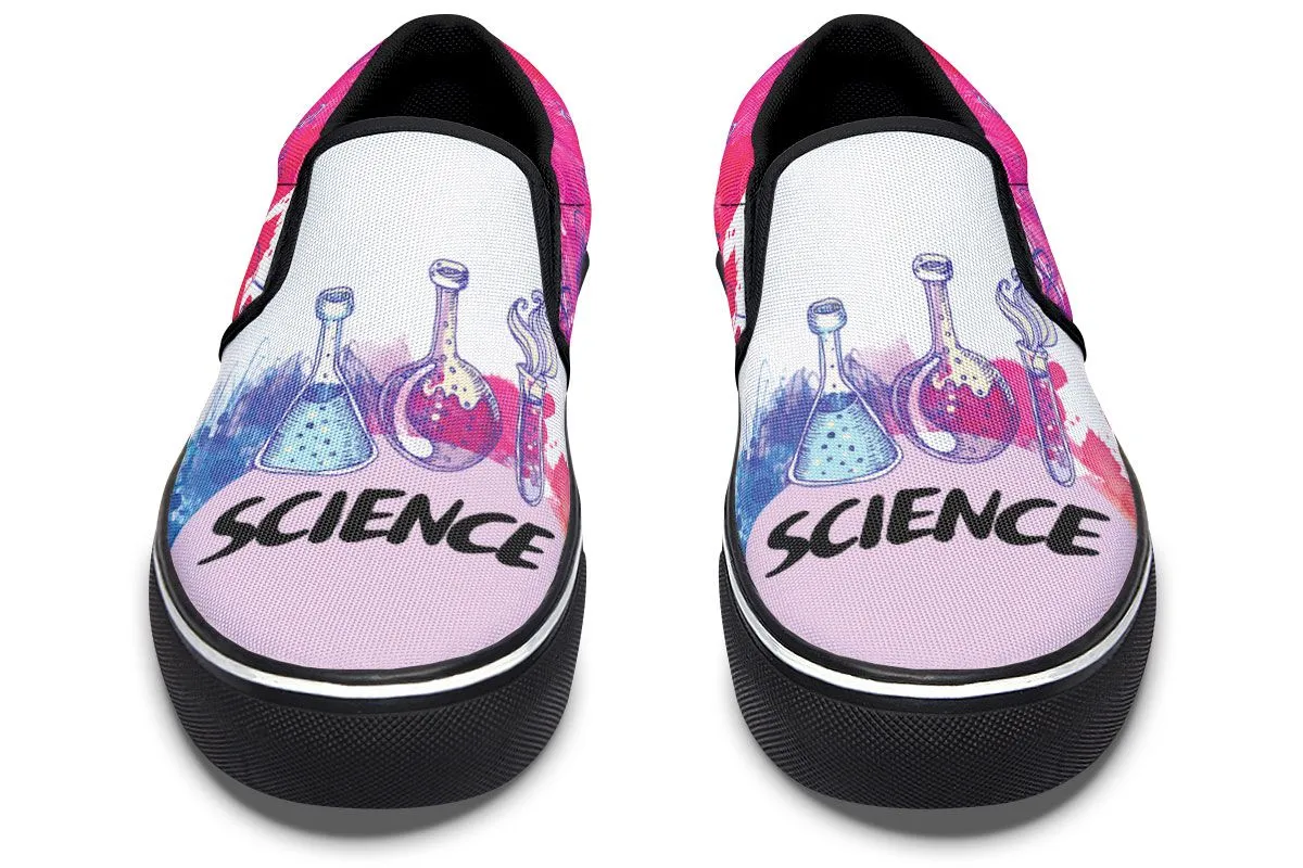 Doodle Style Science Slip-On Shoes
