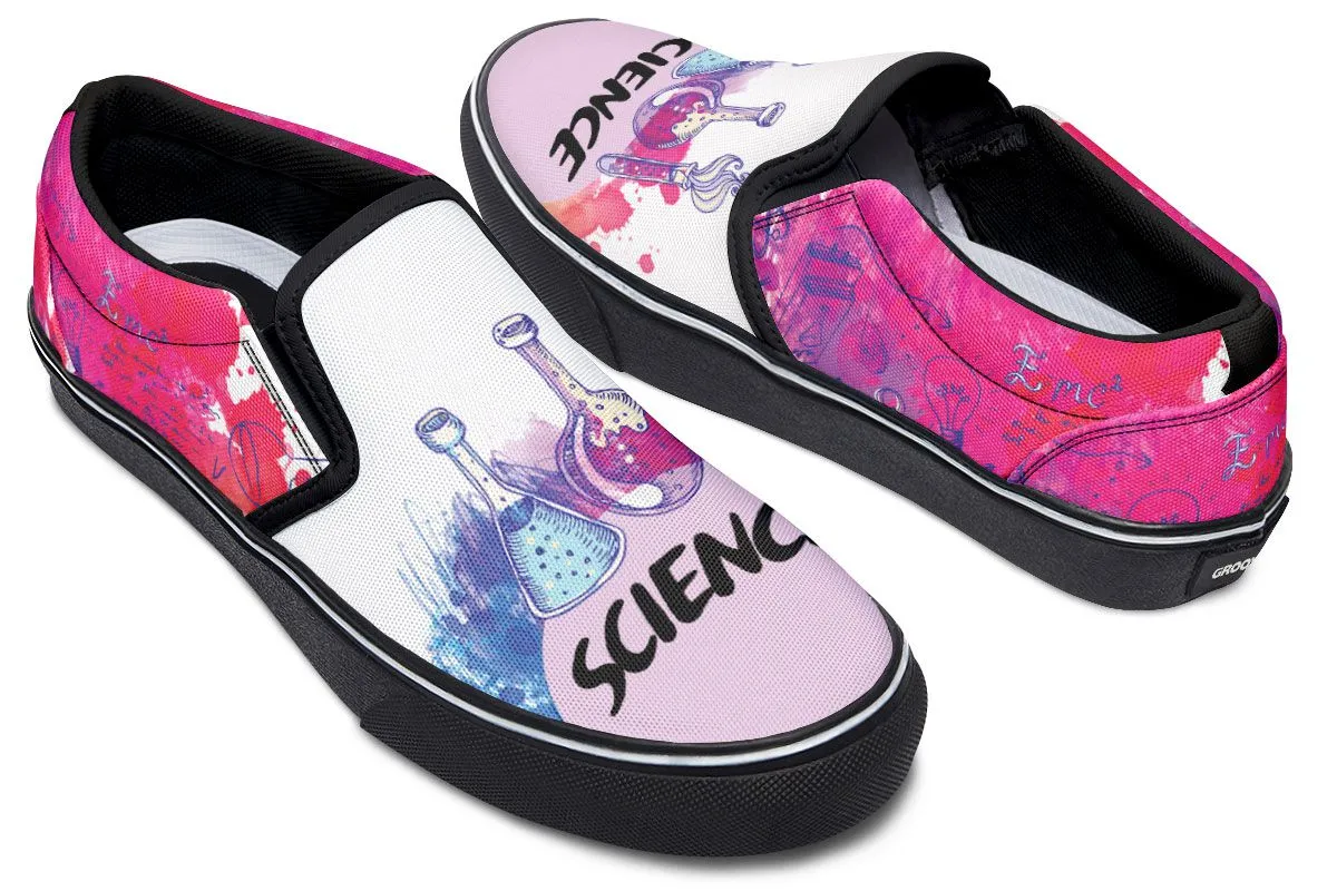 Doodle Style Science Slip-On Shoes