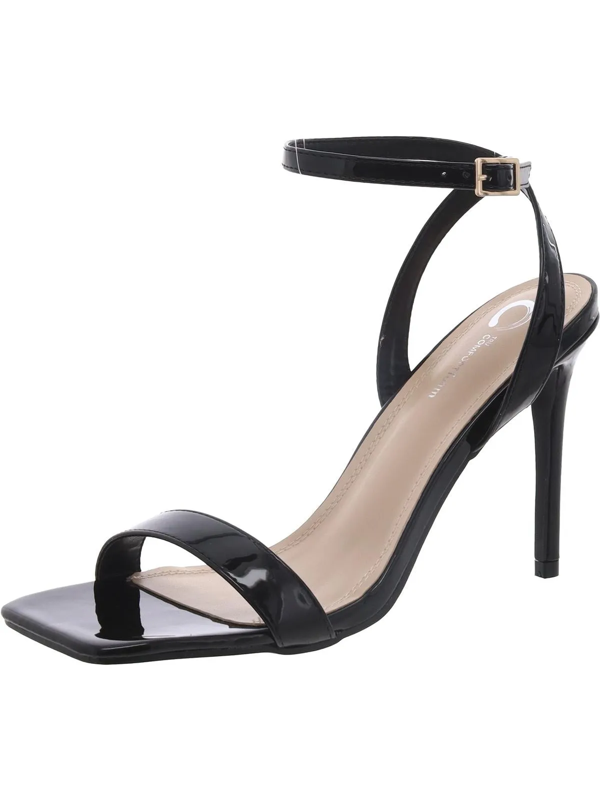Dorian Womens Patent Square Toe Heels