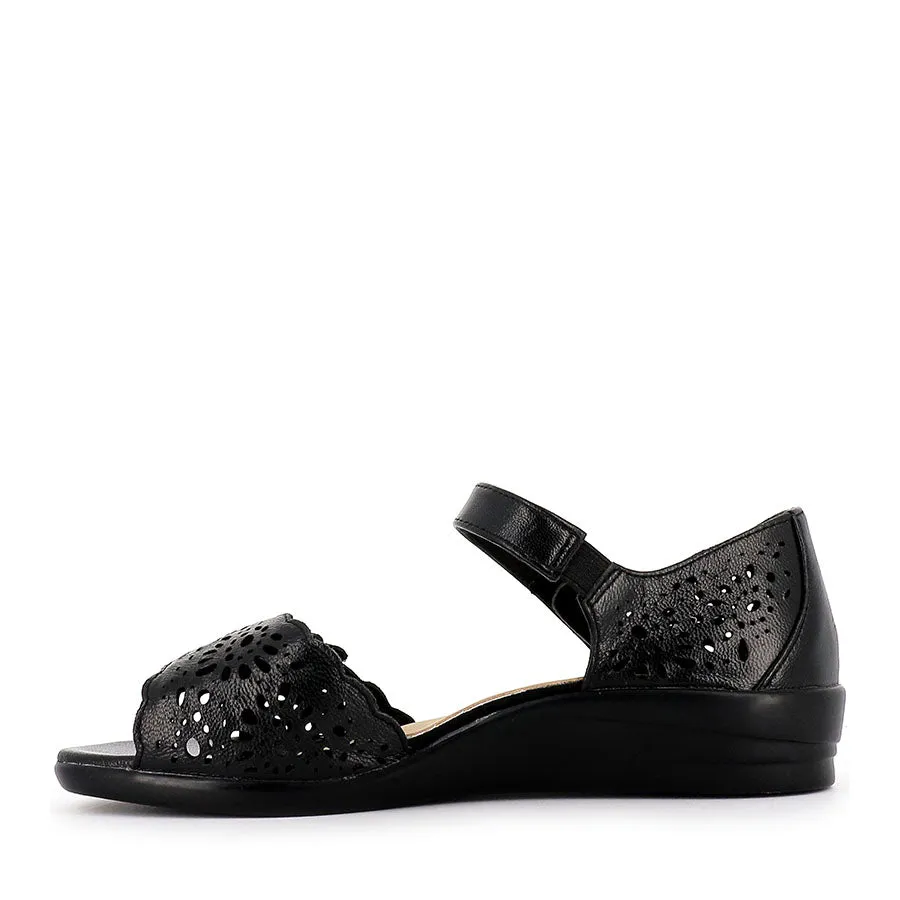 DUSTY W - BLACK LEATHER
