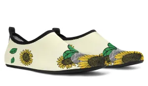 Elephant Sunflower Aqua Barefoot Shoes