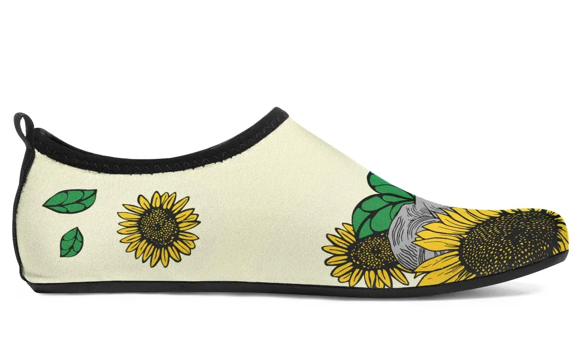 Elephant Sunflower Aqua Barefoot Shoes