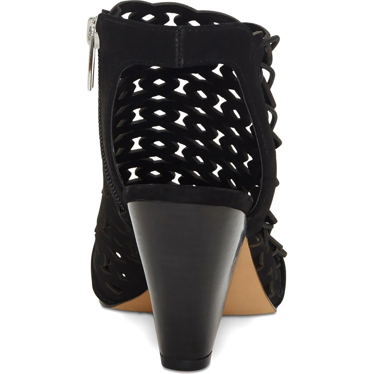 Emberla Womens Cut-Out Leather Heel Sandals