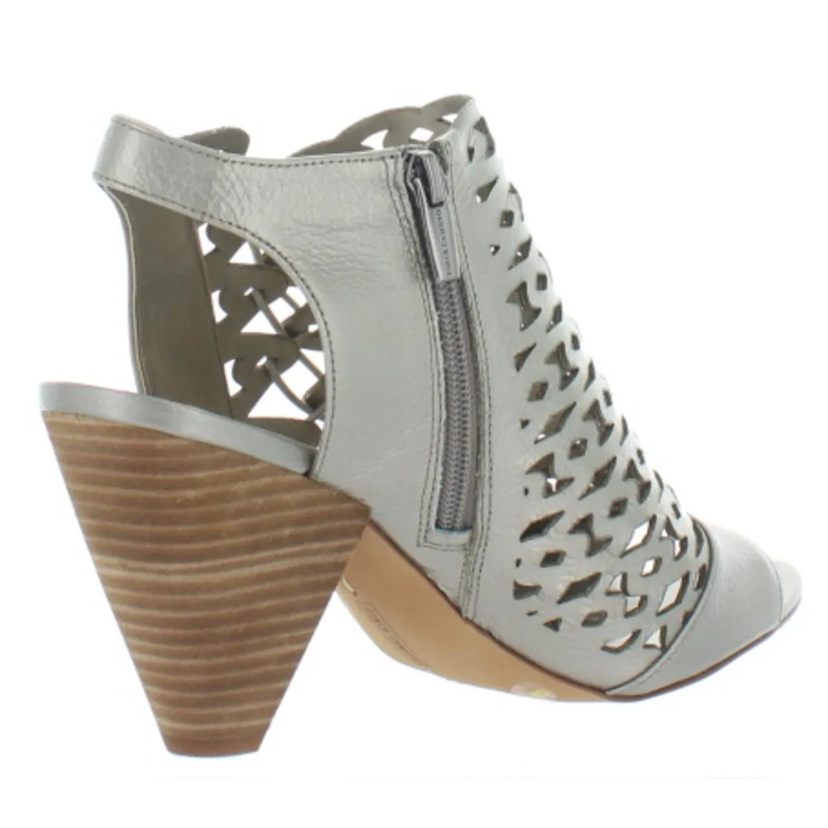Emberla Womens Cut-Out Leather Heel Sandals