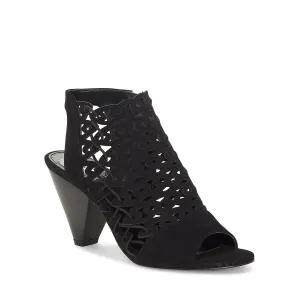Emberla Womens Cut-Out Leather Heel Sandals