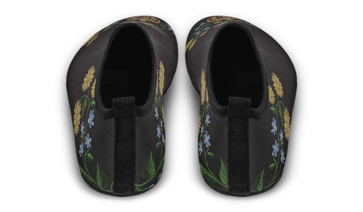 Embroidery Chicken Aqua Barefoot Shoes