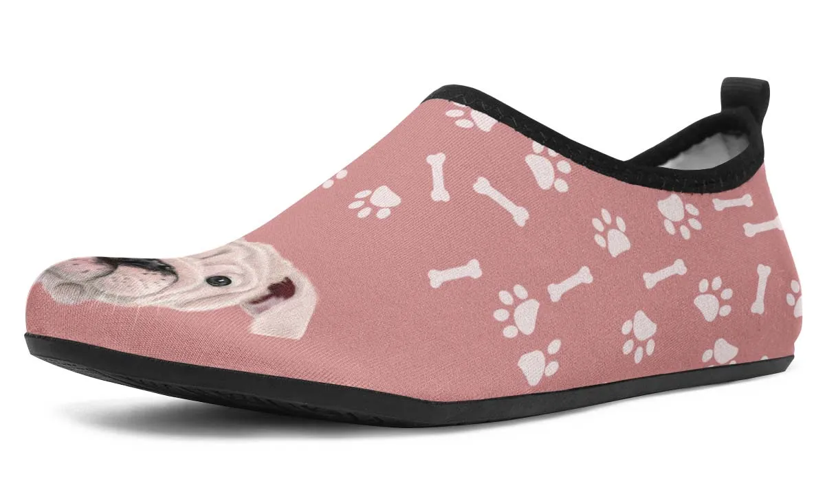English Bulldog Puppy Aqua Barefoot Shoes