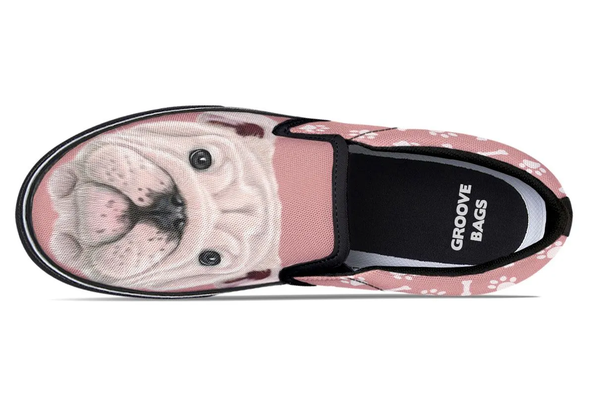 English Bulldog Puppy Slip-On Shoes