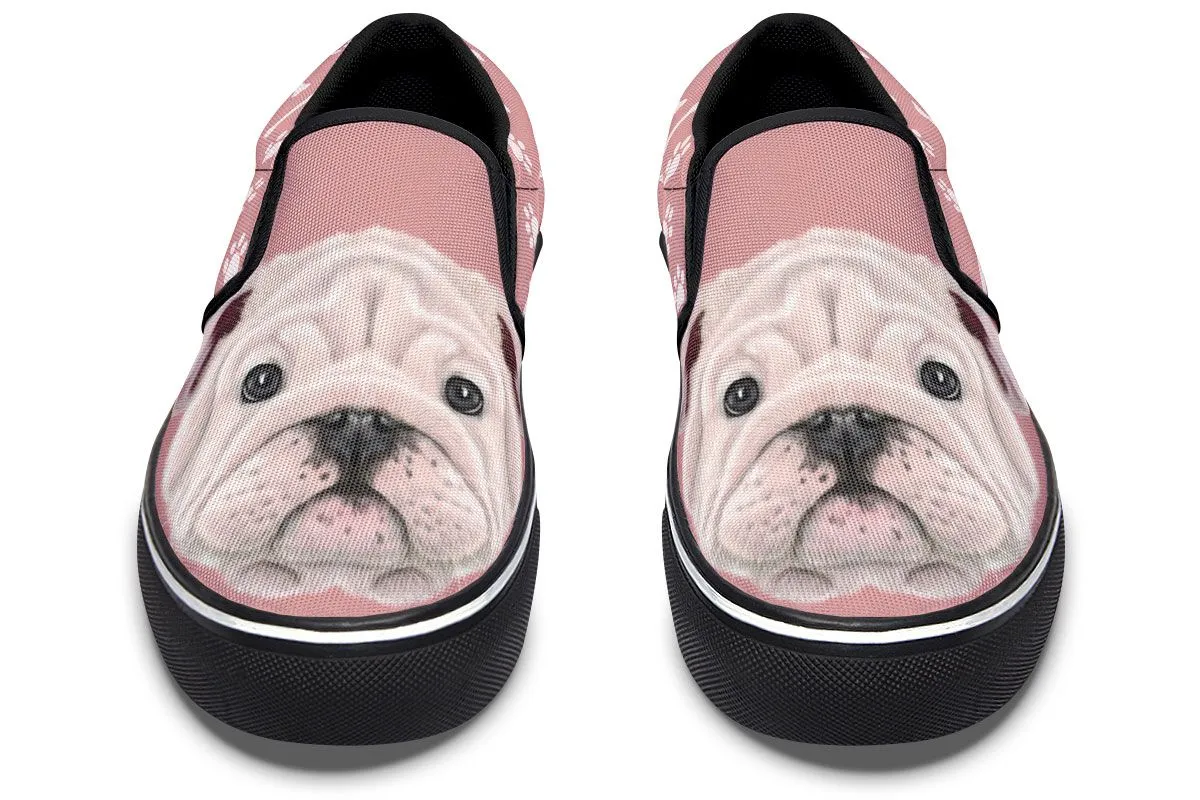 English Bulldog Puppy Slip-On Shoes