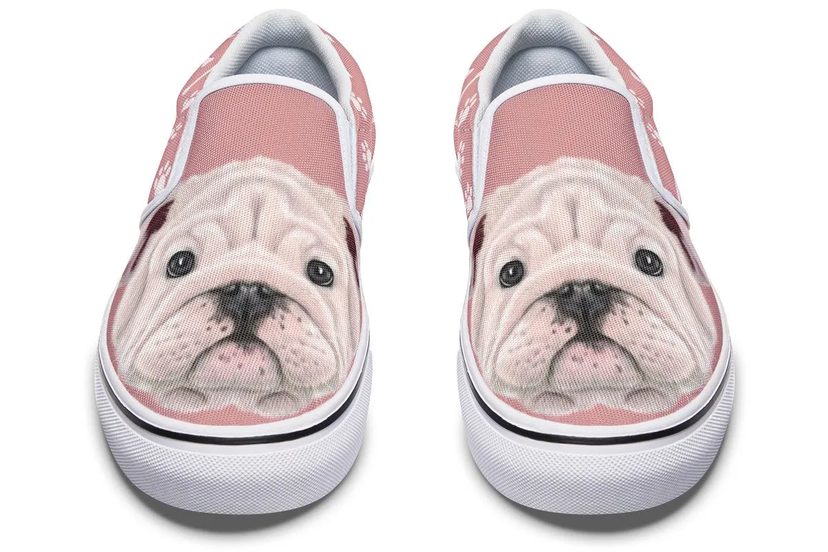 English Bulldog Puppy Slip-On Shoes