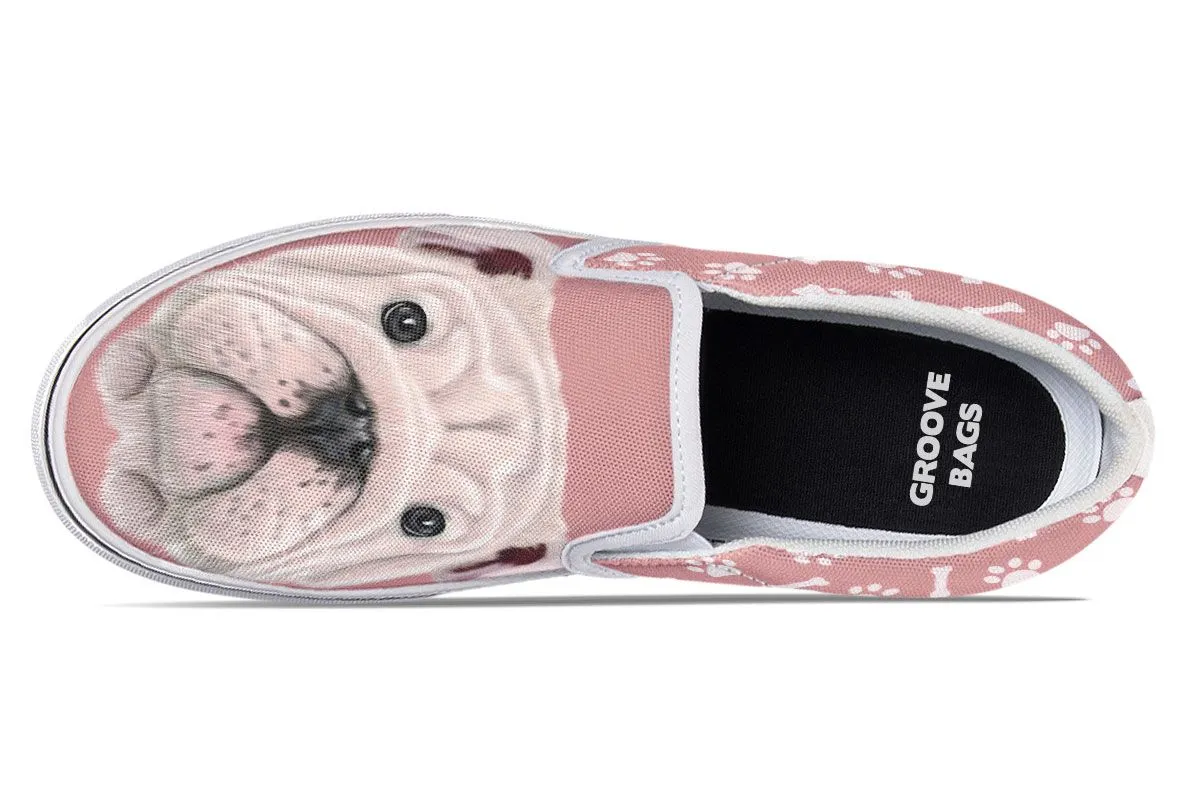 English Bulldog Puppy Slip-On Shoes