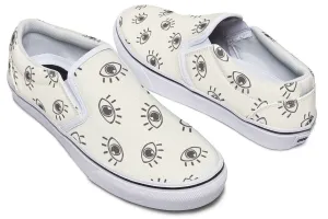 Eye Pattern Slip-On Shoes