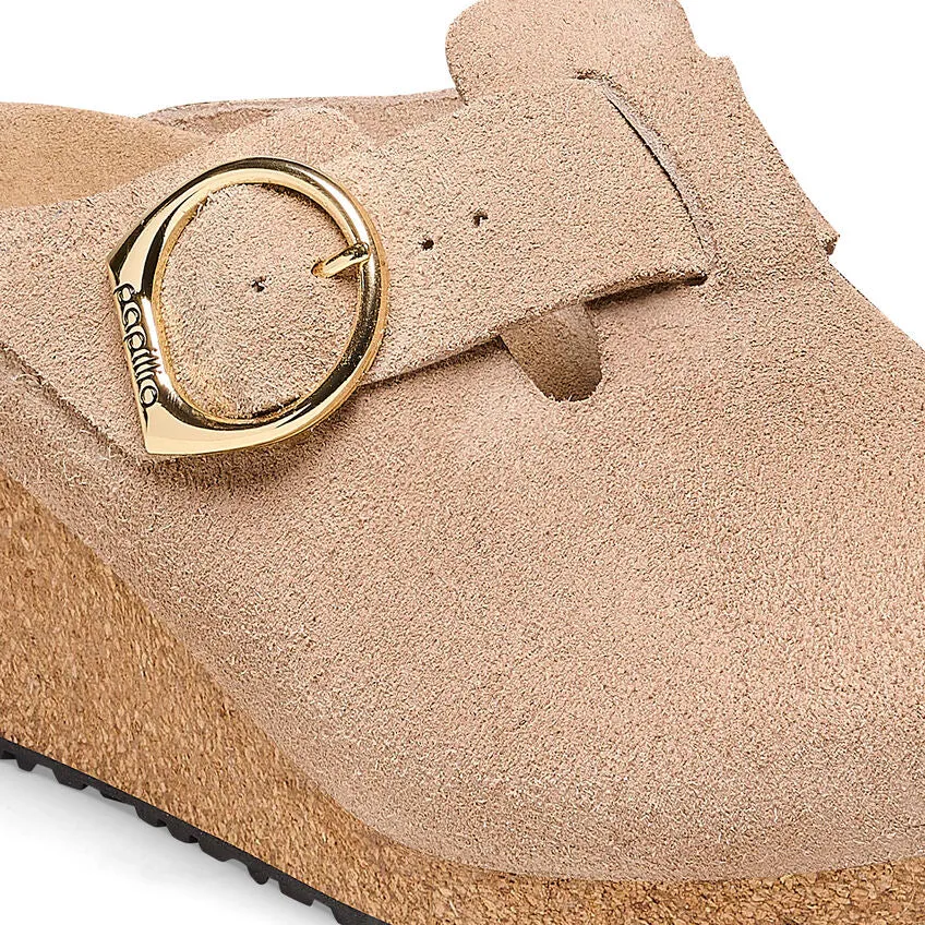 Fanny Ring Buckle - Warm Sand Suede||Fanny  boucle ronde - Sude sable chaud