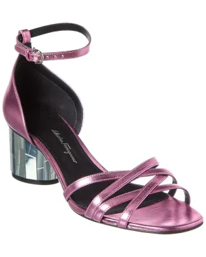 Ferragamo Flor Leather Sandal