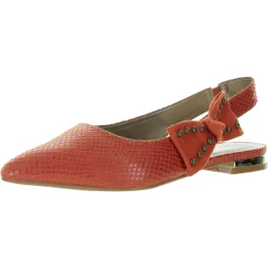 Flawless Womens Bow Faux Suede Slingback Sandals