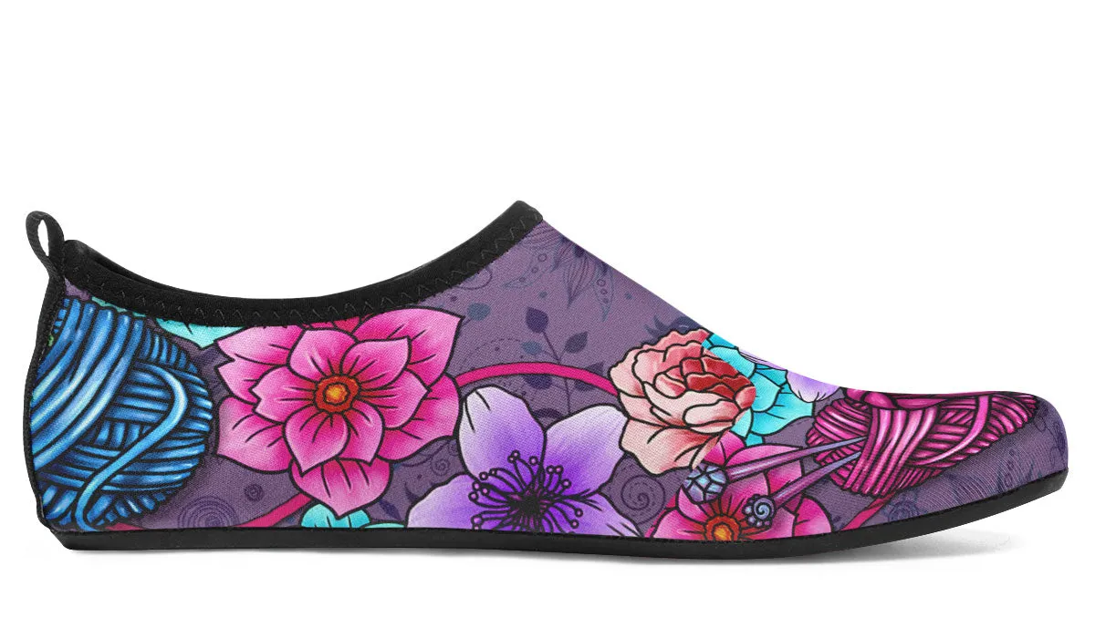 Flora Knitting Athletic Aqua Barefoot Shoes