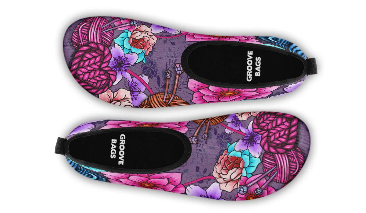 Flora Knitting Athletic Aqua Barefoot Shoes