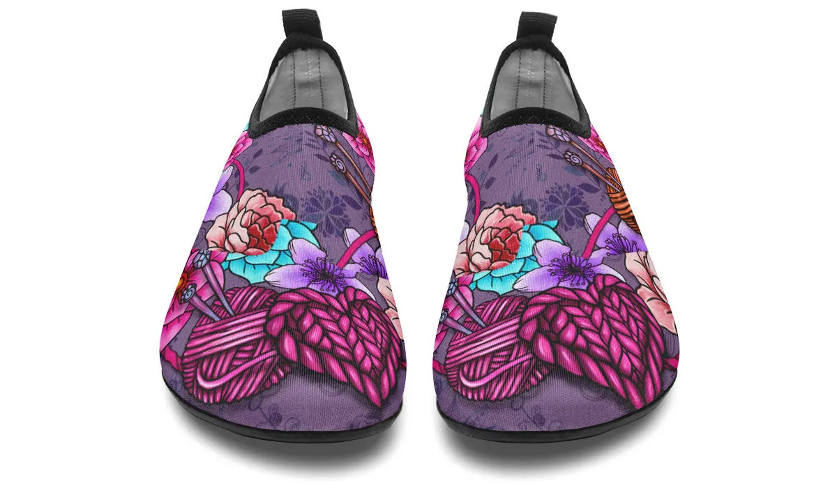 Flora Knitting Athletic Aqua Barefoot Shoes
