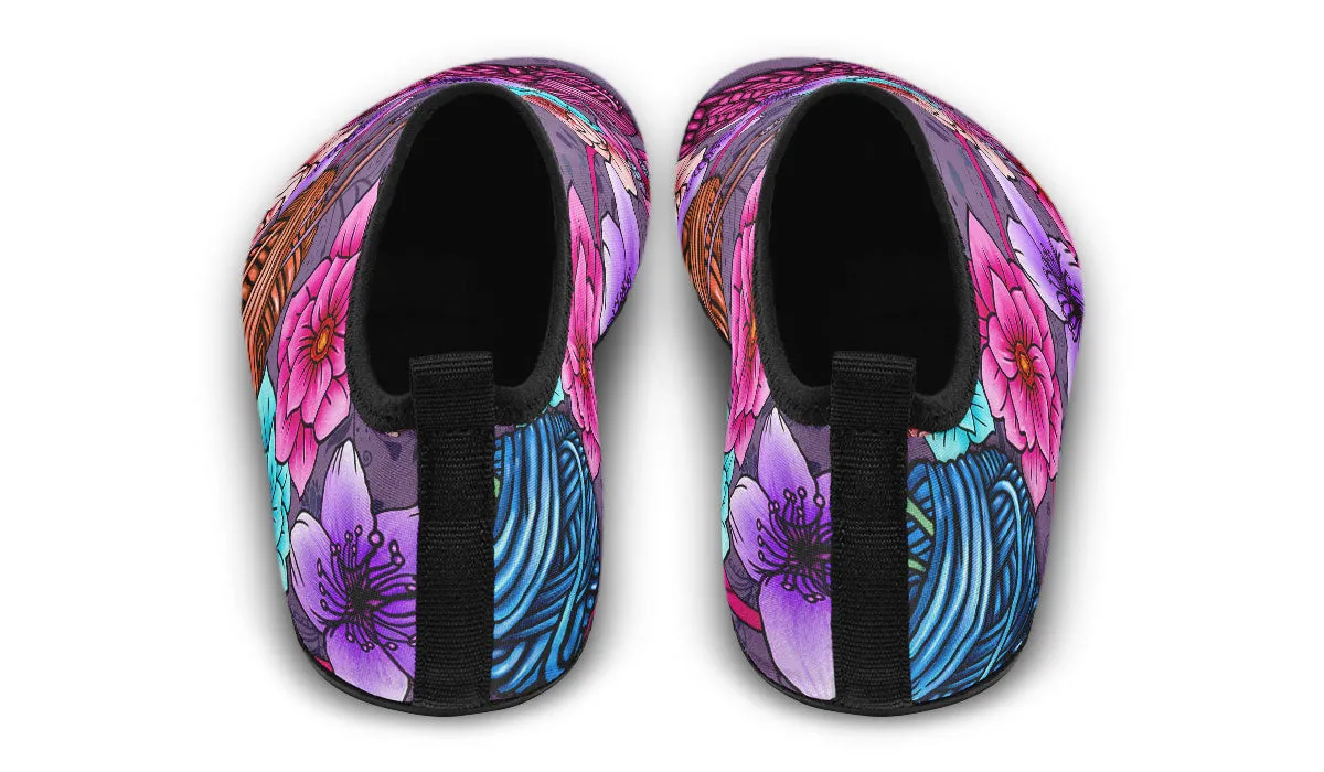 Flora Knitting Athletic Aqua Barefoot Shoes