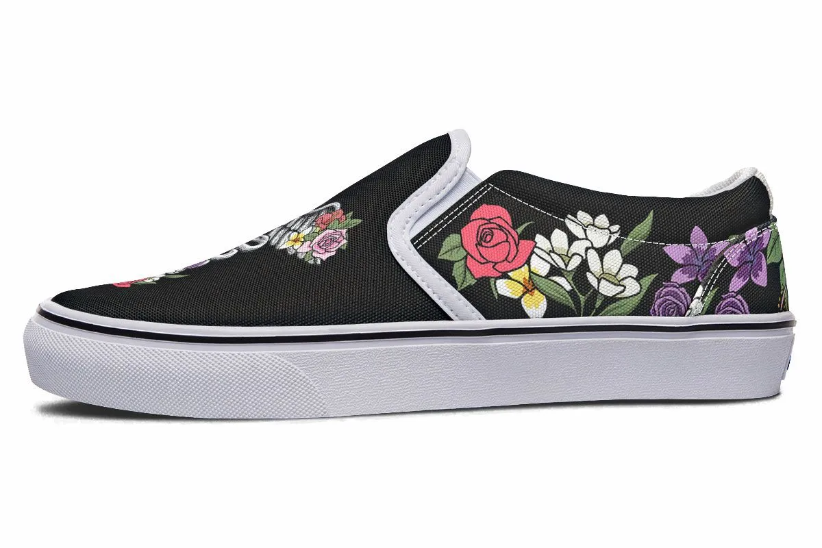 Floral Anatomy Caduceus Slip-On Shoes