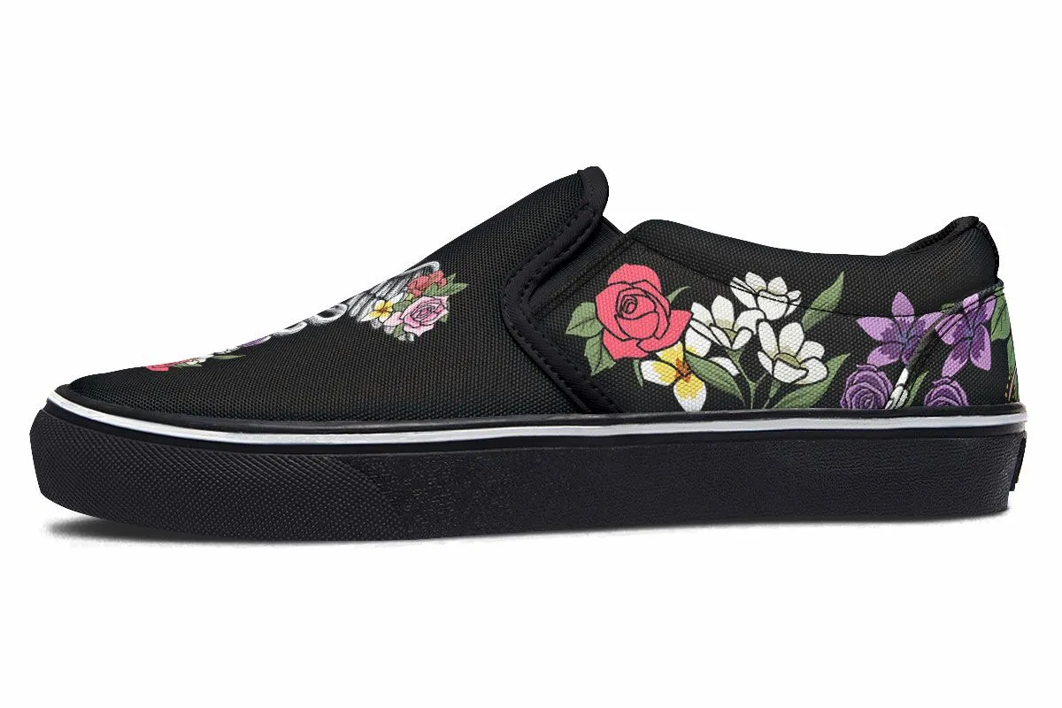 Floral Anatomy Caduceus Slip-On Shoes