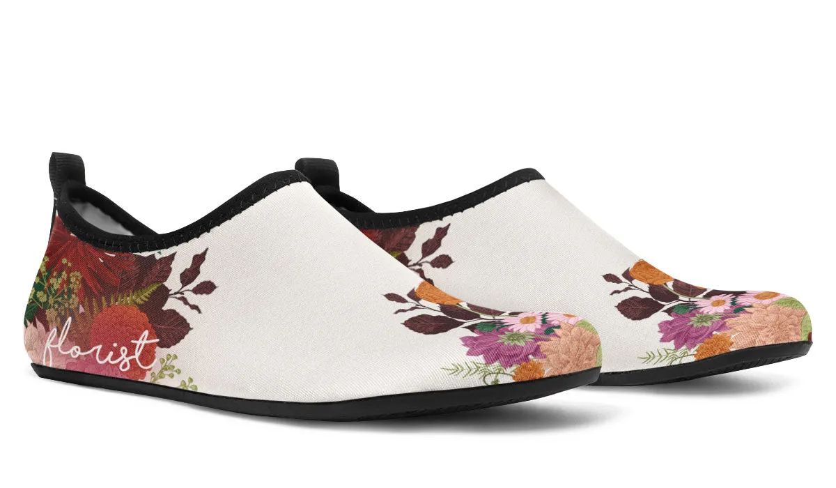 Floral Arrangement Aqua Barefoot Shoes