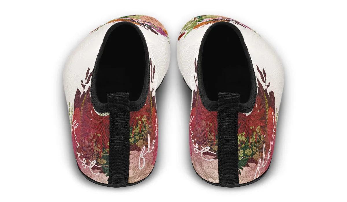 Floral Arrangement Aqua Barefoot Shoes
