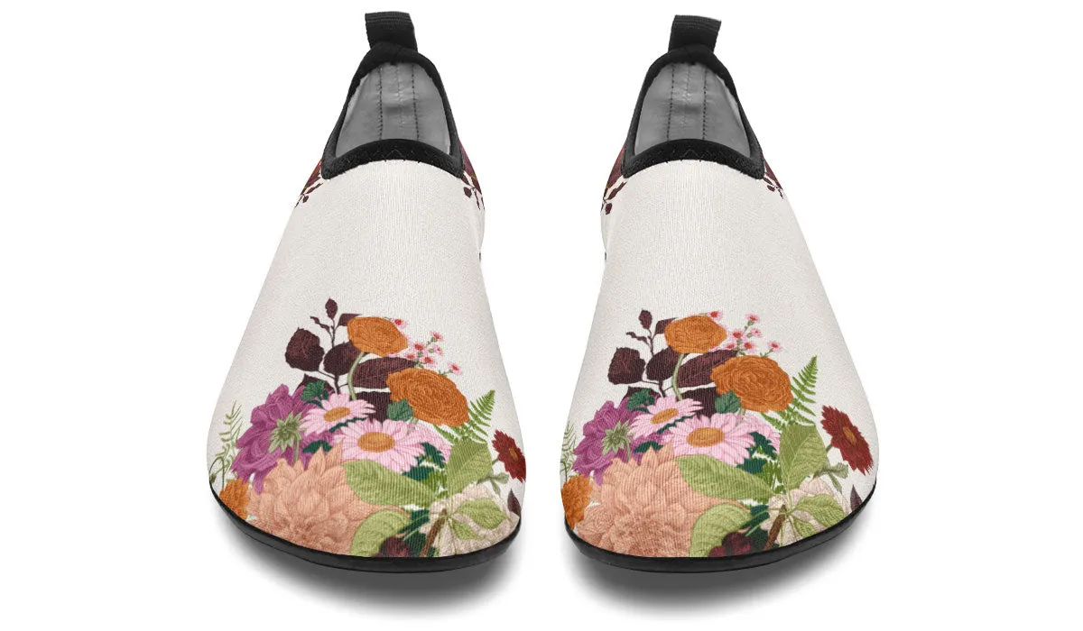 Floral Arrangement Aqua Barefoot Shoes