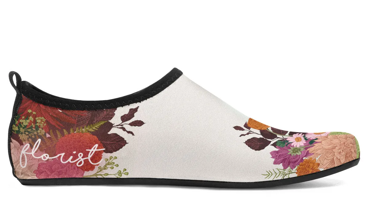 Floral Arrangement Aqua Barefoot Shoes