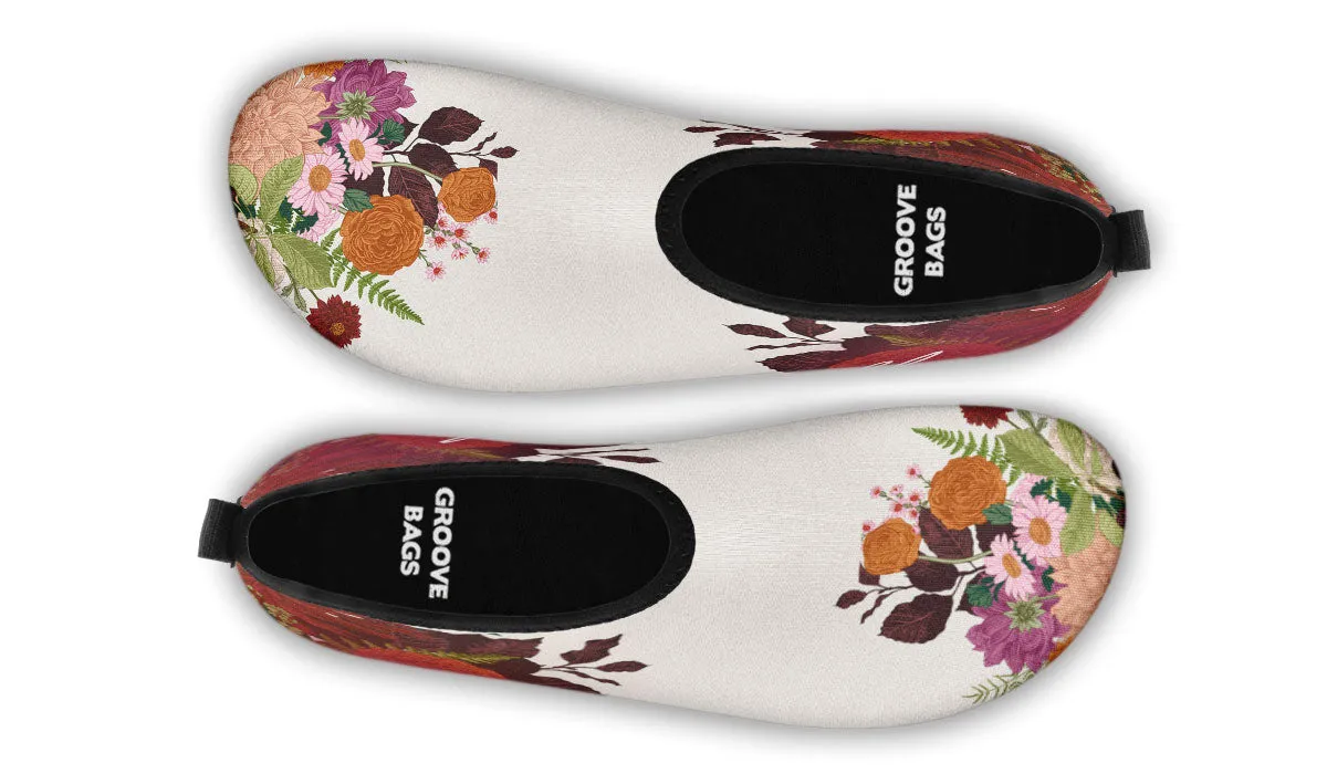 Floral Arrangement Aqua Barefoot Shoes