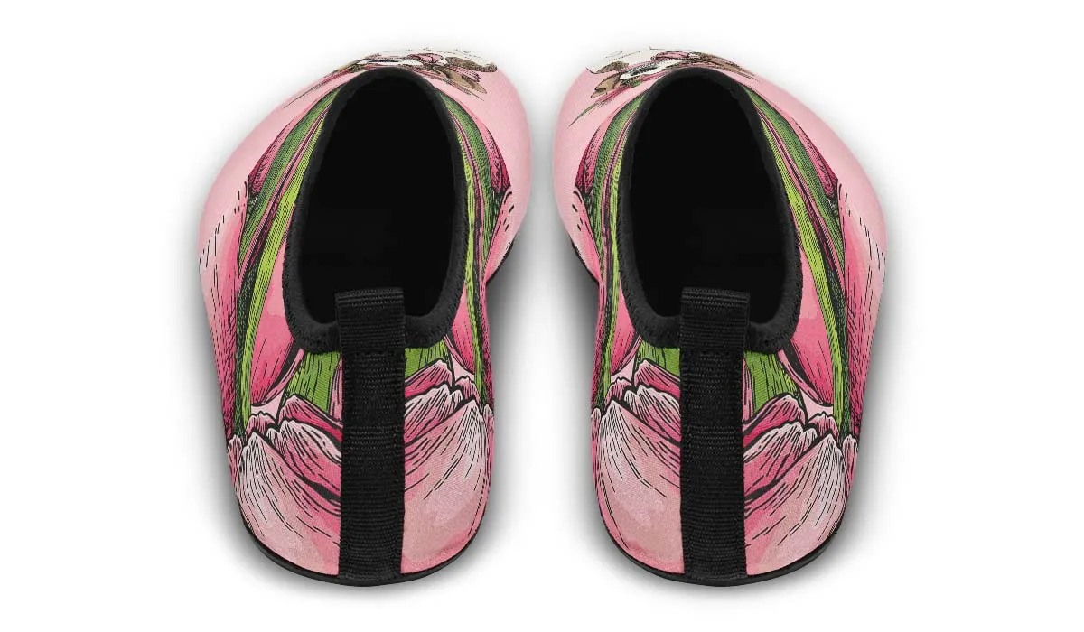 Floral Beagle Aqua Barefoot Shoes