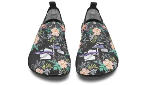 Floral Dentist Office Aqua Barefoot Shoes