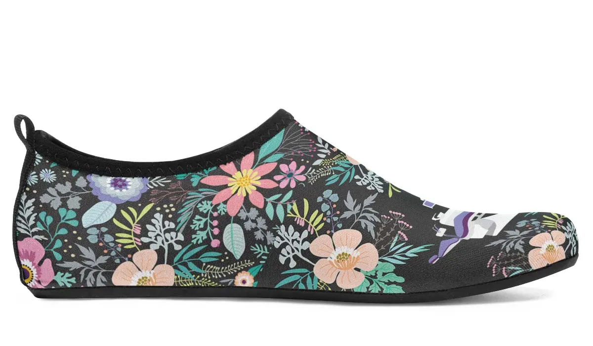 Floral Dentist Office Aqua Barefoot Shoes