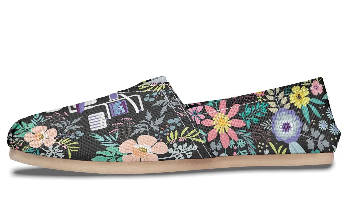 Floral Dentist Office Casual Shoes