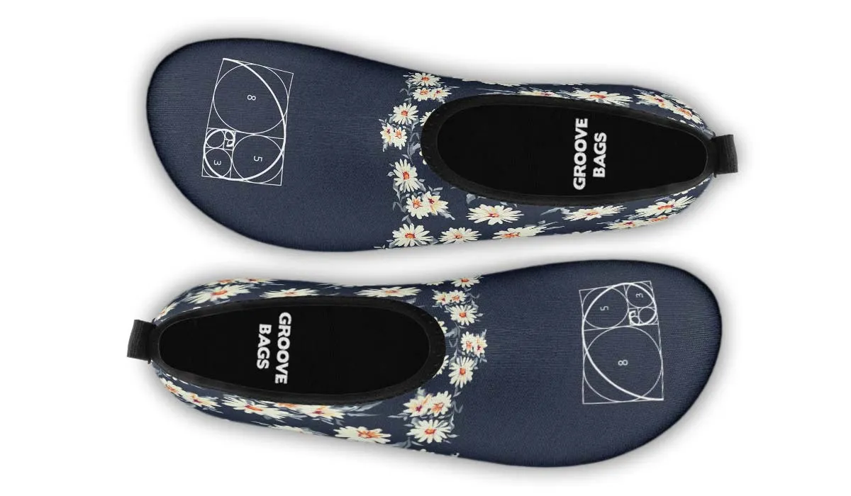 Floral Golden Ratio Aqua Barefoot Shoes