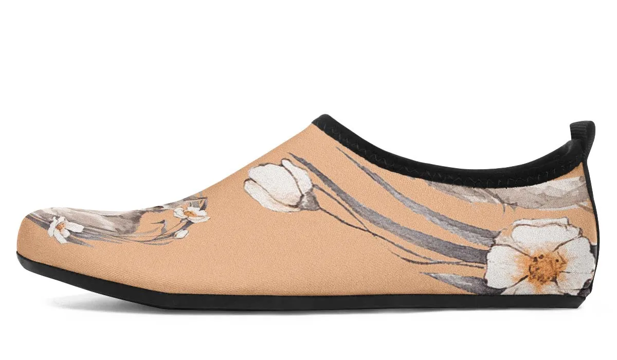 Floral Kitten Aqua Barefoot Shoes