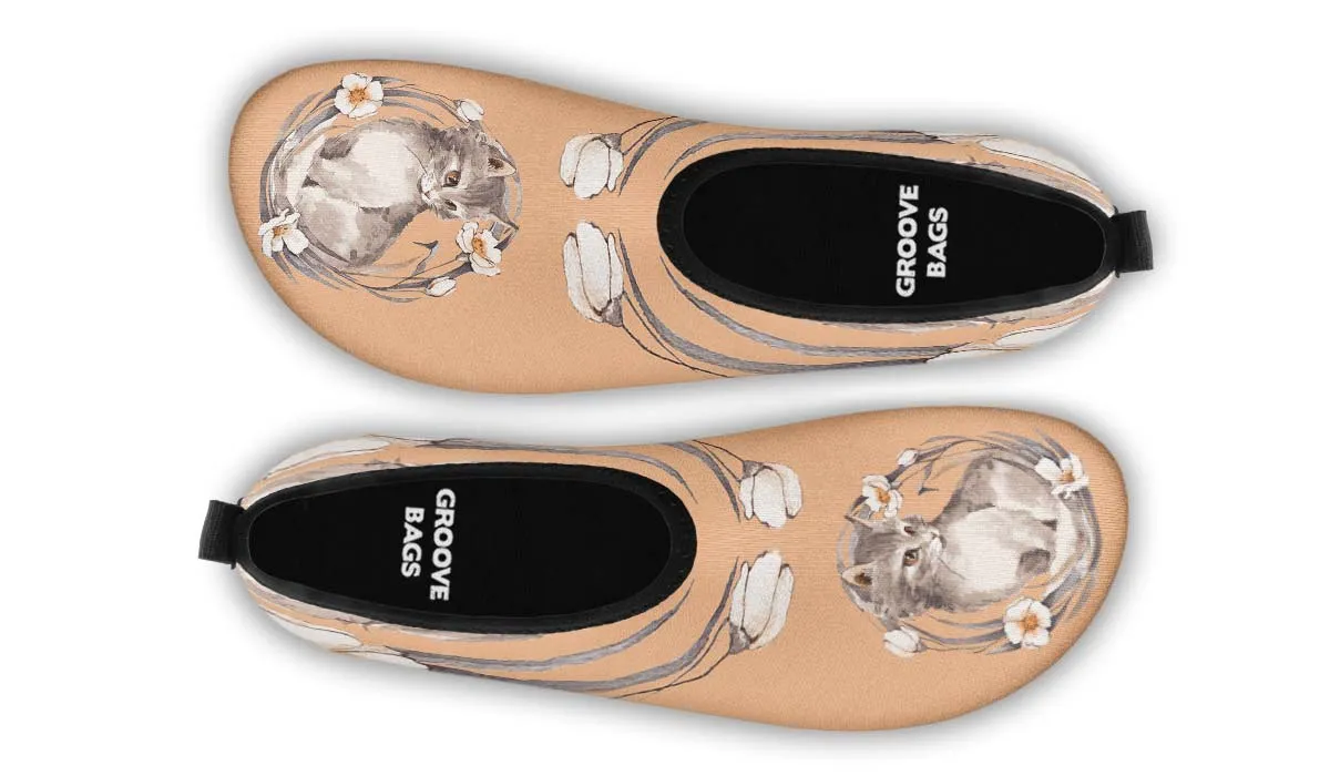 Floral Kitten Aqua Barefoot Shoes
