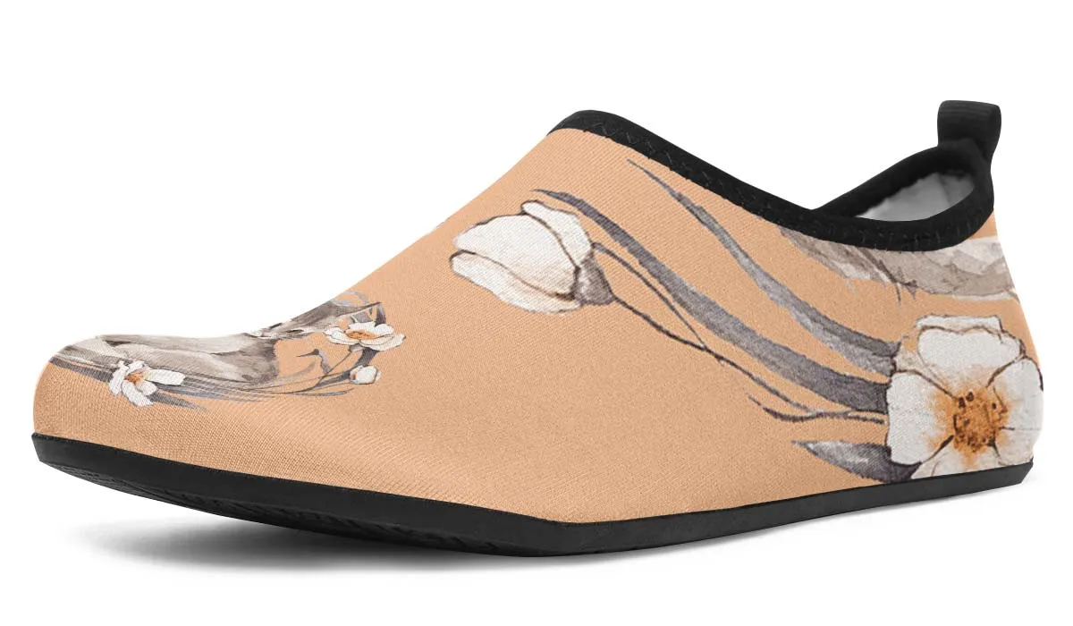 Floral Kitten Aqua Barefoot Shoes