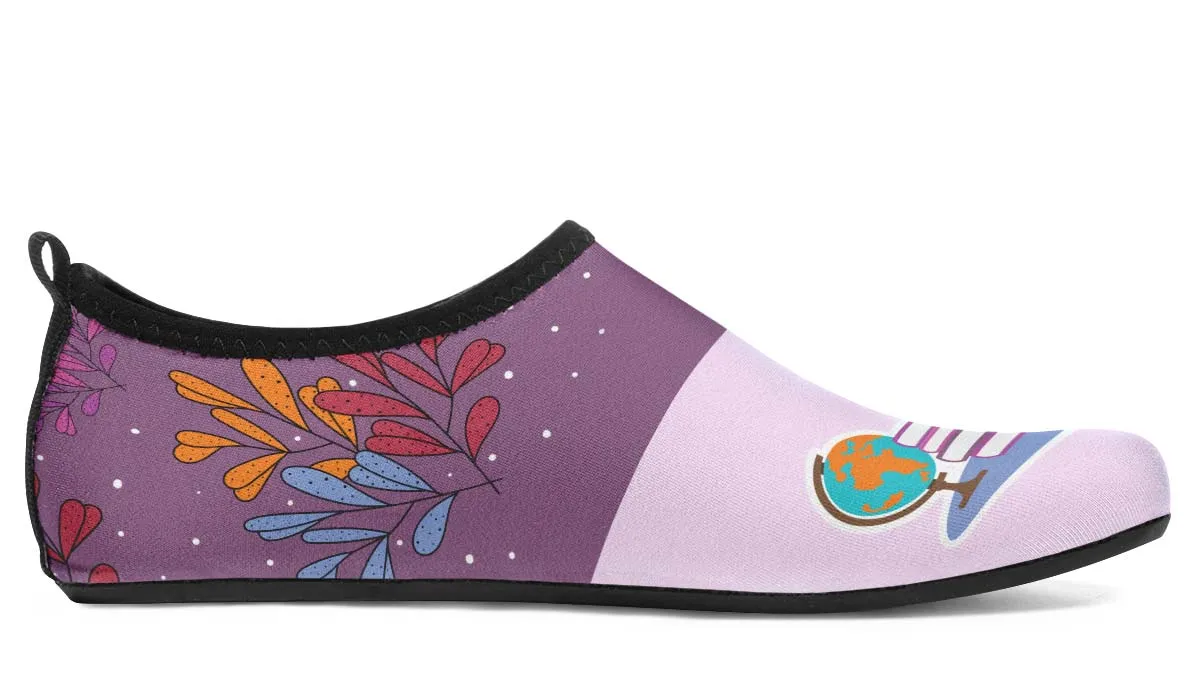 Floral Knowledge Aqua Barefoot Shoes