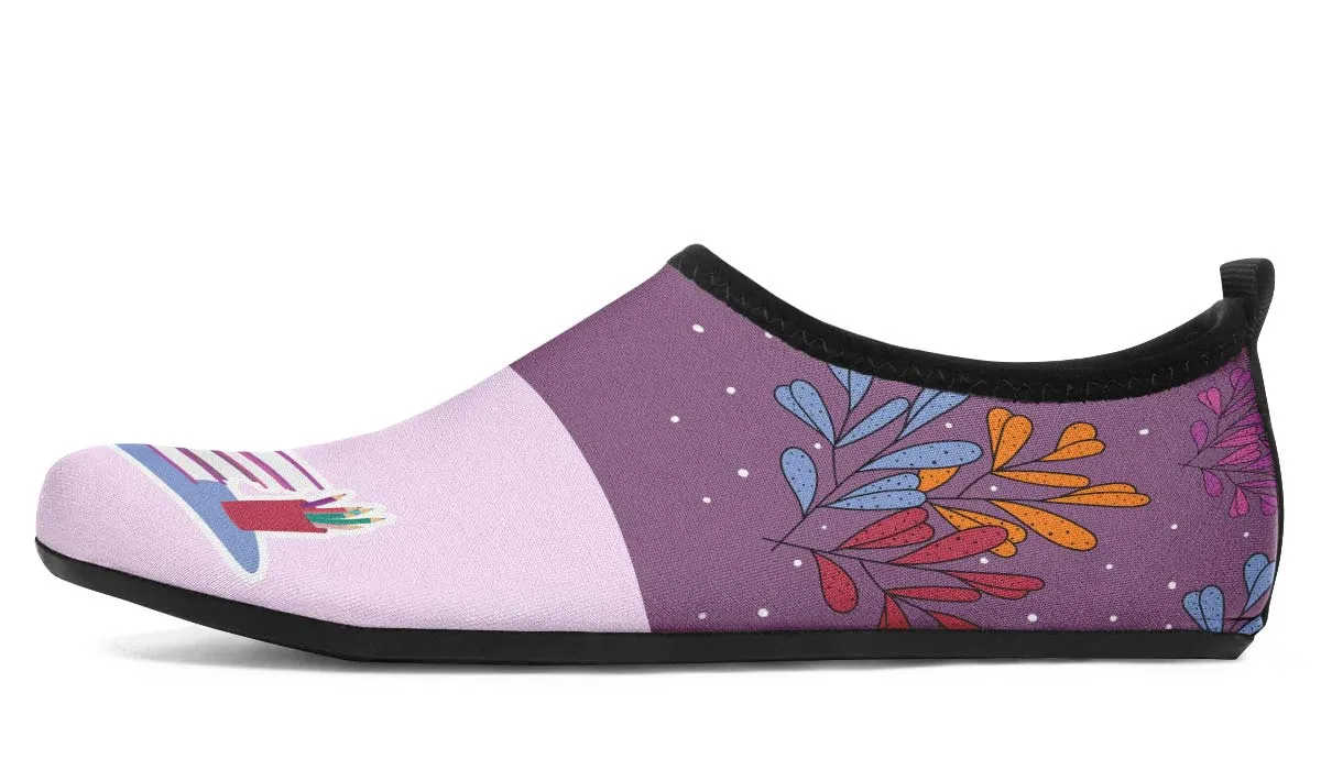 Floral Knowledge Aqua Barefoot Shoes
