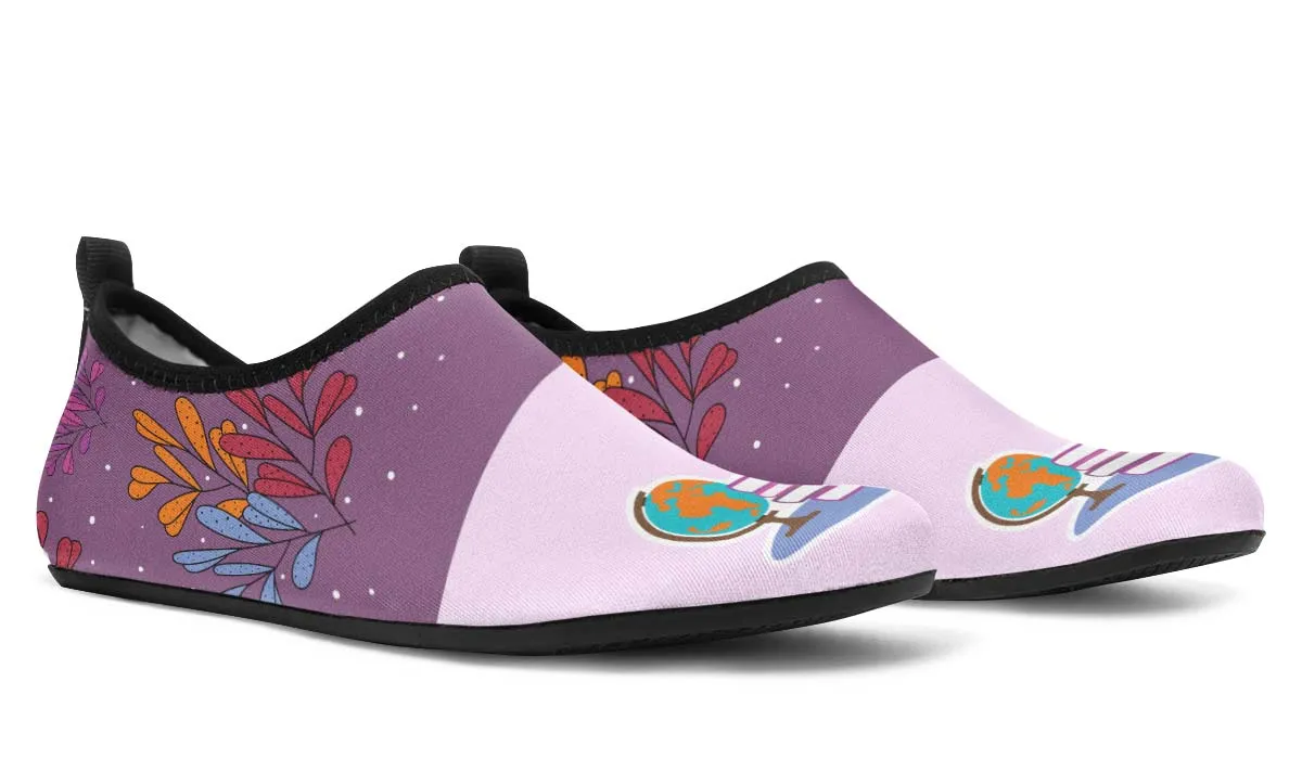 Floral Knowledge Aqua Barefoot Shoes
